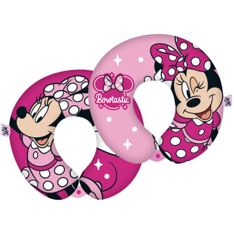 Coussin tour de cou - Disney Minnie Fuchsia - 28x28x6 cm (1/2)