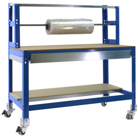Banco de trabajo con ruedas 156x151x76cm. 280Kg azul marino (1/2)