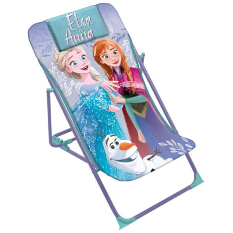 Chaise longue pliante - La Reine Des Neiges - Anna, Elsa, Olaf (1/3)