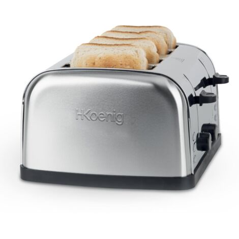 H.KOENIG TOS14 GRILLE PAIN TOASTER ELECTRIQUE 1500W 4 FENTES