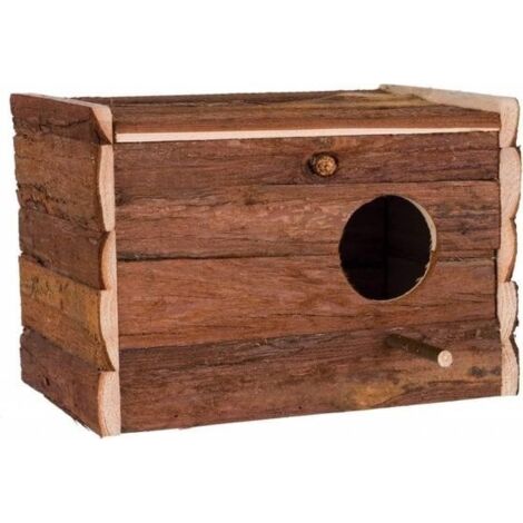 Nichoir, en bois d'écorce 21 × 13 × 12 cm/ø 3,8 cm (1/4)