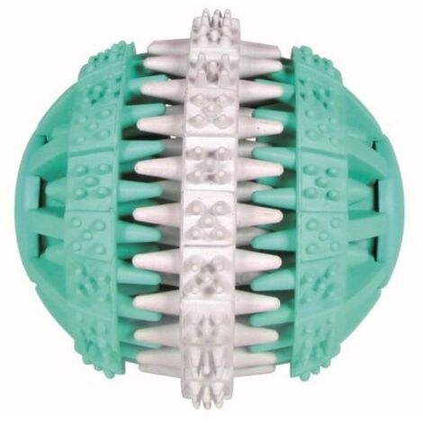 BALLE MENTHE DENTA FUN, CAOUTCHOUC NATUREL, Ø 6 CM POUR CHIEN - MASSE LES GENCIVES ZOO 32941