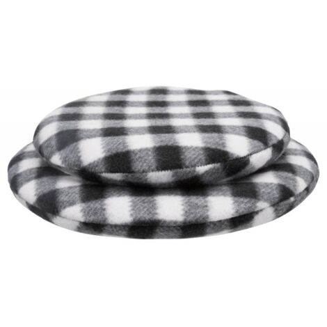 Coussin chauffant a réchauffer au micro-ondes ø 26 cm, noir/blanc (1/3)