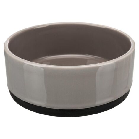 Gamelle, en céramique avec anneau caoutchouc 0,75 L/ø 16 cm, gris (1/3)