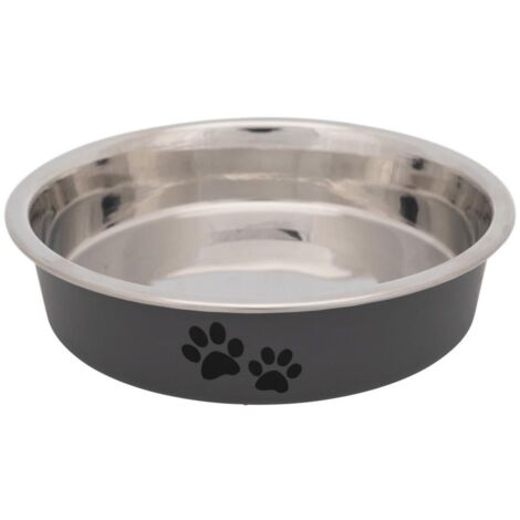 Gamelle, plate, pattes, acier inox/plast./caout. 0,25 L/ø 13 cm (1/5)