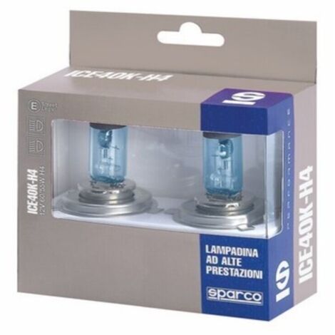 Ampoule pour voiture Sparco ICE40K H4 12V 55W Blanco Azulado Efecto Xenon (1/2)
