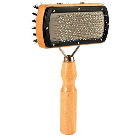 TRIXIE BROSSE EN BOIS DOUBLE FACE POUR CHIENS 10 X 18 CM ZOO 617773 (1/2)