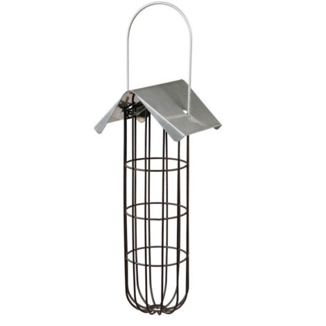 Trixie – Mangeoire boule de graisse pour oiseaux en métal noir – Toit amovible – Accueille jusqu'à 4 boules – Dimensions 11x33x10 cm (1/5)