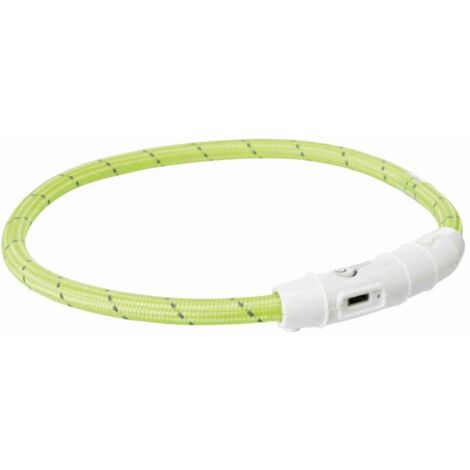 Flash anneau lumineux usb, en tpu/nylon L-XL: 65 cm/ø 7 mm, vert (1/5)