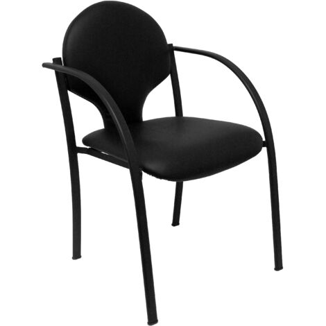 Pack 2 chaises Hellin noir châssis similpiel noir (1/2)