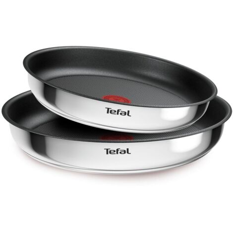 Tefal – Poêle inox antiadhésive Titanium Extra – Technologie Thermo-Signal – Compatible induction et tous feux – Facile à nettoyer, lave-vaisselle