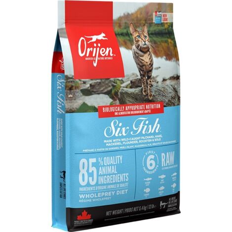 ORIJEN Six poissons - nourriture sèche pour chat - 5,4 kg