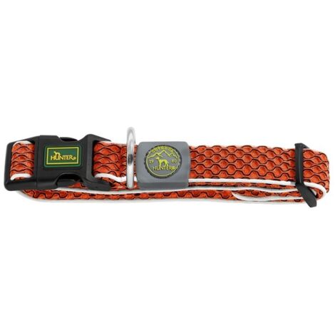 Collier pour Chien Hunter Basic Fil Orange Taille M (33-50 cm) (1/3)