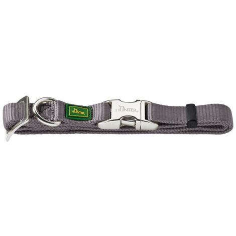 Hunter - Vario Collier Basic avec fermoir de aluminium Collier M 40-55 cm gris (1/4)