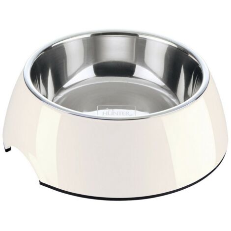Gamelle pour chien hunter mélamine acier inoxydable white 160 ml (14,5 x 14,5 x 7 cm) (1/5)