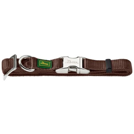Hunter - Vario Basic collar with clasp de aluminium M collar 40-55 cm brown (1/3)
