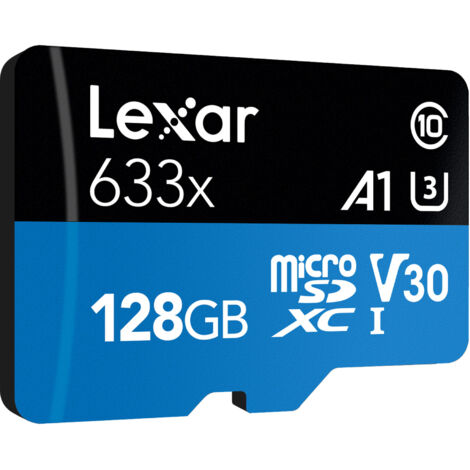 Lexar 633x 128 Go MicroSDXC UHS-I Classe 10 (1/5)