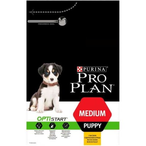 Nourriture Purina Pro Plan Poulet moyen pour chiots - 3kg (1/3)