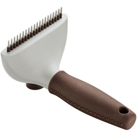 Brosse démêlante hunter râteau autonettoyant en acier inoxydable (1/3)