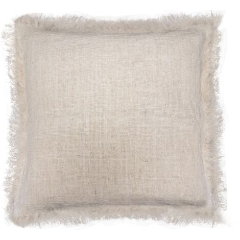 1x Coussin en Lin 45x45cm avec frange- Vendu par 1 (1/4)