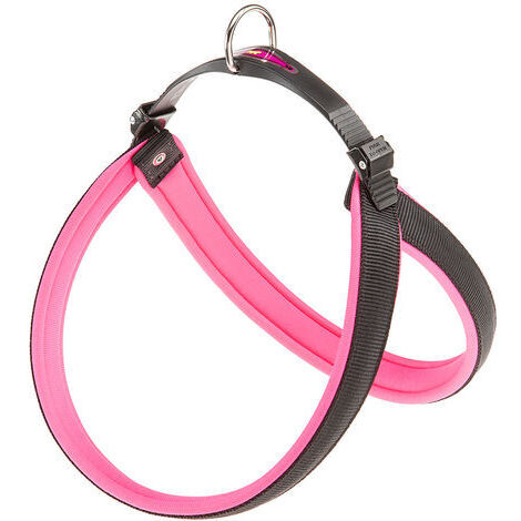 Ferplast AGILA FLUO 3-9 Harnais ergonomique pour chiens avec fermeture avec micro-régulation.. Variante 7 - Misure: A=B 63-71 cm 25 mm - Fuchsia