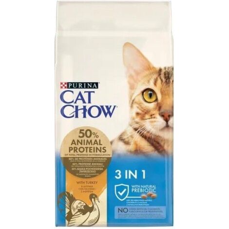 Purina chat chow flin 3 en 1 pour chats - 15kg (1/4)