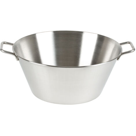Bassine à confiture conique inox 40 cm – Capacité 1500 cl – Anses latérales – Compatible lave-vaisselle – Hygiène et durabilité – Lacor (1/2)