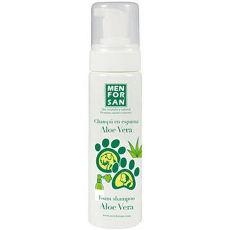 Champфe en mousse Menforsan 200ml avec aloe vera pour chiens et chats