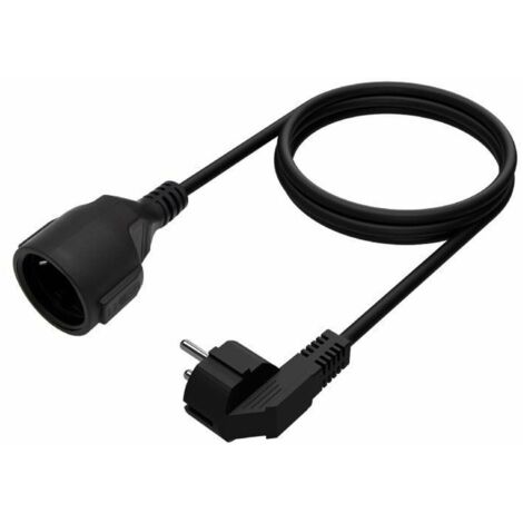 Câble de rallonge électrique aisens a132-0602/ cee7 mâle - cee7 femelle/ 5m/ noir (1/2)