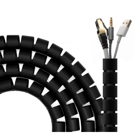 Aisens organisateur de câbles en spirale d.=25mm, noir, 2.0m (1/3)