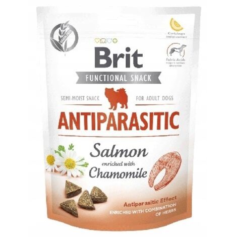 Brit Care Dog Functional Snack Antiparasitaire - Friandises saines pour chiens au saumon (1/2)