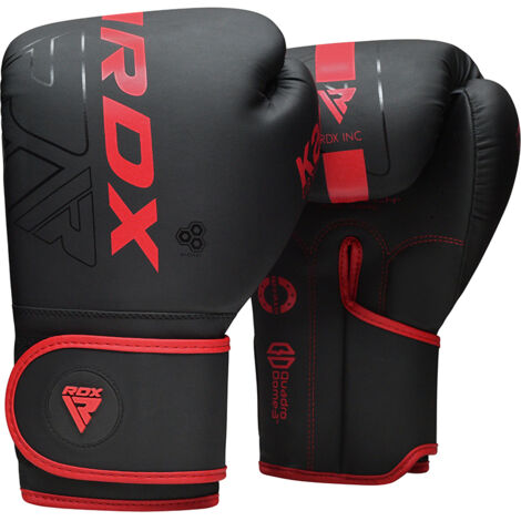 RDX F6 Kara Gants de Boxe Noir 16oz Rouge Cuir PU - RDX - BGR-F6MR-16OZ (1/2)