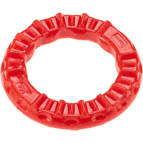 Ferplast SMILE Anneau Jouet dentaire pour chien, anneau Ferplast Smile de taille très petite pour l'hygiène bucco-dentaire. Saveur de viande. A remplir avec des croquettes ou des snacks.. Variante XS  (1/4)