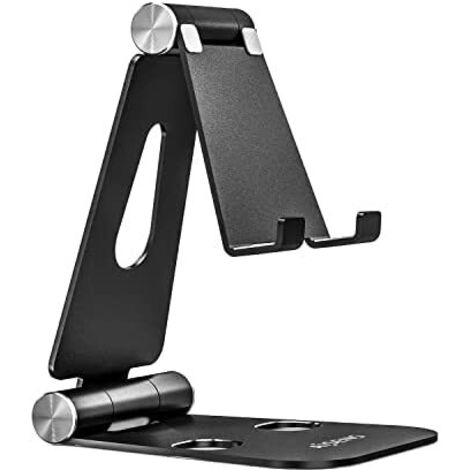 AISENS Tablet / Mobile Tablet Stand XL Size Adjustable (2 Pivots), Black (1/5)