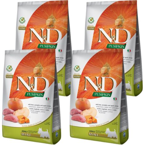 FARMINA N&D GF CITROUILLE SANGLIER ET POMME ADULTE MINI 4x800g