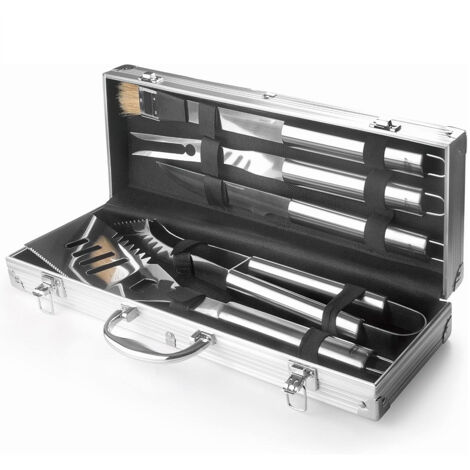 Mallette de 5 ustensiles barbecue Lacor en inox (1/2)