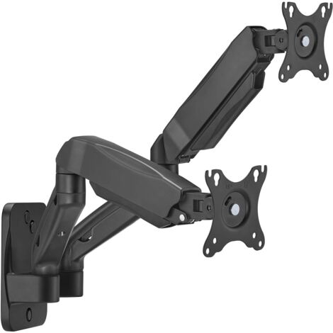 Aisens PRO Support Mural Contrepoids Pivotant et Inclinable pour Moniteur/TV 9kg (3 Pivots - 2 Bras) de 17-32 - Couleur Noir (1/3)