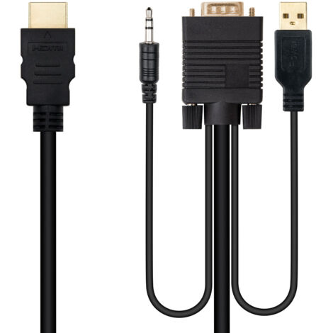 Câble de conversion Hdmi A Vga+jack3.5+usb-a 1.8 M 10.15.4350 (1/2)