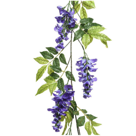 Branche Artificielle Glycine (Wisteria) Lilas 150cm (1/3)