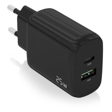 Cargador de Pared Aisens A110-0759/ 1xUSB Tipo-C/ 1xUSB/ 25W (1/2)