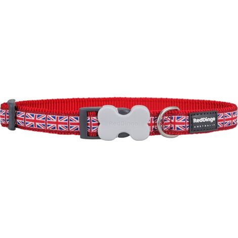 Collier chien Red Dingo Fantaisie rouge "Union Jack" Taille : T3