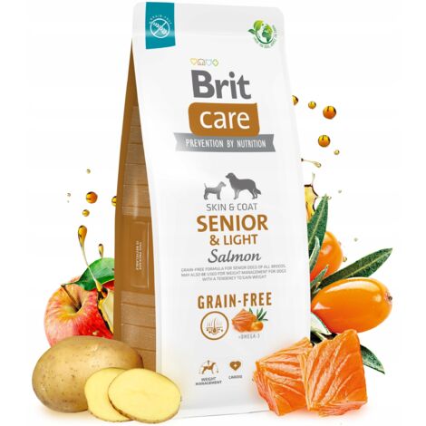 Brit Care Dog Senior & Light sans céréales Saumon 12 kg (1/2)