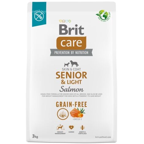 Croquettes pour chiens âgés, toutes races (plus de 7 ans) Brit Care Dog Grain-Free Senior&Light (1/2)