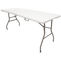 Table pliante à usage public 180 x 70 x 74 cm – Portable, panneau PEHD 3,5 cm, 6 à 8 adultes, polyvalente, jardin/restauration The HomeWeeks