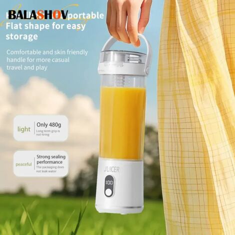 Presse-agrumes électrique multifonctionnel Portable de 600ML, presse-agrumes domestique à glace concassée, Rechargeable par USB, pour l'extérieur, Machine à jus de fruits (1/5)