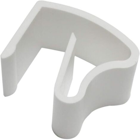 Supports de Serrage Universels pour Stores en Aluminium, 6 Pièces, avec Rail Supérieur en Acier, Montage sans Perçage ni Vis, Blanc, Plastique (1/5)