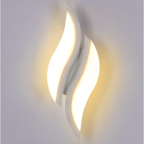 Applique Murale Interieur, Lampe LED Murale Moderne 10W, Appliques 3000K Lumière Blanche Chaude pour Chambre à Coucher, Salon