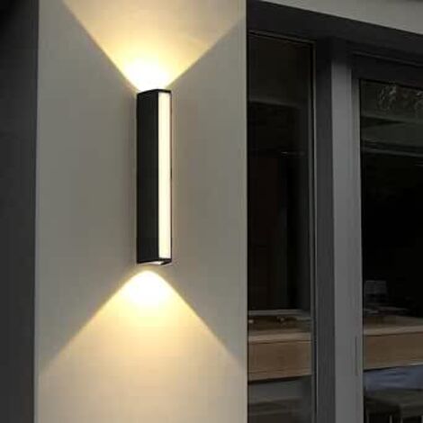 Applique murale extérieure LED 15W – Aluminium IP65 étanche – Blanc chaud 3000K – 2137LM pour couloir, jardin, terrasse