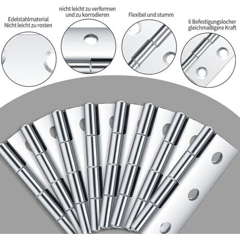 20 Charnières Piano En Acier Plaqué Laiton – 150x38mm, Onestopdiy