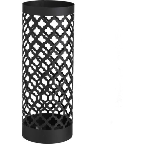 Porte Parapluie en métal en Style Ajouré Classique, Noir, 49x19x19 cm (1/4)